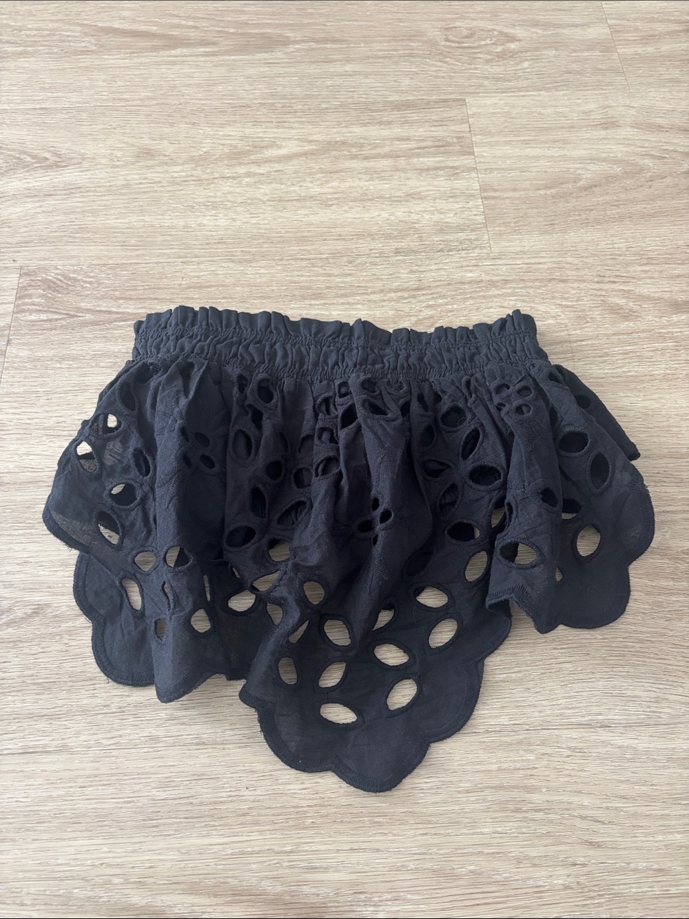 NWOT Vici Black Eyelet Scalloped Tube Top